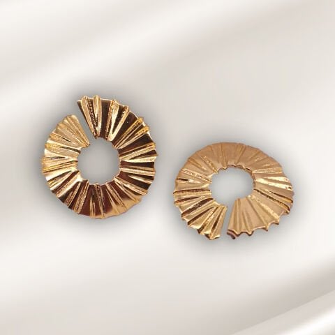 Dalgalı Küpe Sarı