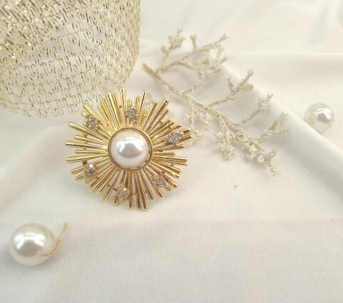 Beyaz İncili Yüzük