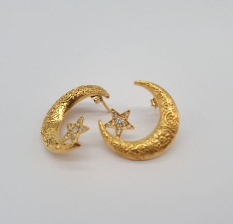 Hilal Yıldızı Küpe